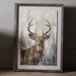 Majestic Stag Framed Art Brown