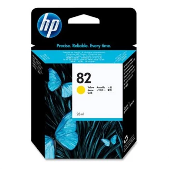 HP 82 Yellow Ink Cartridge 28ml