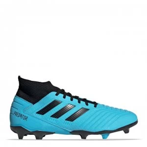 adidas Predator 19.3 Firm Ground Football Boots - Cyan/Black