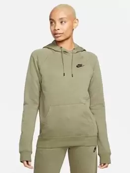 Nike Nsw Essential Fleece Overhead Hoody - Olive Size S, Women