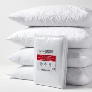 Quilted Pillow Protector, Pack of 4 - Homescapes