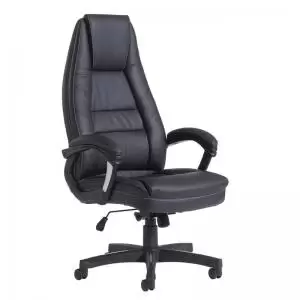 Noble high back managers chair - Black faux leather