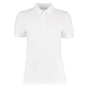 Kustom Kit Womens/Ladies Slim Fit Short Sleeve Polo Shirt (8) (White)