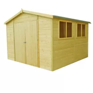 Shire - Workspace DD Tongue and Groove Garden Shed Workshop Approx 10 x 10 Feet