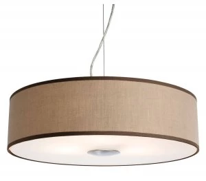 3 Light Round Ceiling Pendant Taupe, E27