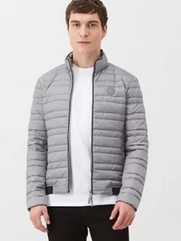 Armani Exchange Padded Down Jacket Heather Grey Size S Men