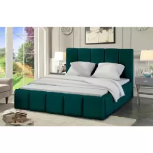 Envisage Trade - Lurita Upholstered Beds - Plush Velvet, Double Size Frame, Green - Green