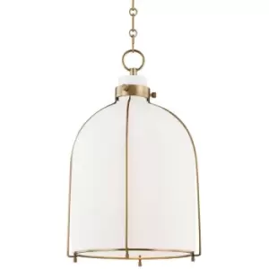 Eldridge 1 Light B Pendant Brass, Glass