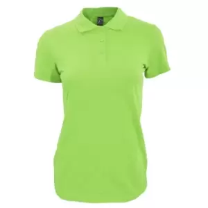 SOLS Womens/Ladies Perfect Pique Short Sleeve Polo Shirt (M) (Apple Green)