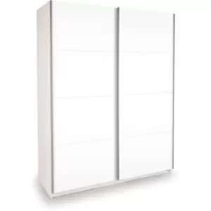 Dallas Sliding Door Wardrobe - High Gloss White Finish