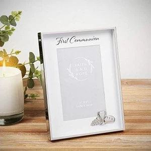 4" x 6" - Faith & Hope Silver Plated 1st Communion Frame