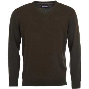 Barbour Essential Lambswool V Neck Sweatshirt - Seaweed GN71