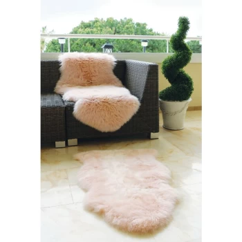 SheepSkins Hug Peach 105cm x 160cm Rectangle - Orange and Pink