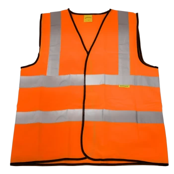 Hi-vis Orange Waistcoat (Site and Road Use) - Large