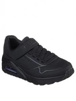 Skechers Childrens Uno Strap Trainer - Black, Size 12.5 Younger