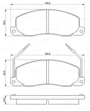 Bosch 0986460946 BP515 Brake Pad Set Disc Brake Front Axle