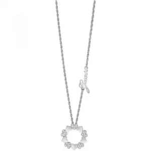 Ladies Guess Heart Bouquet Silver Necklace