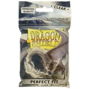 Dragon Shield Perfect Fit Toploaders - Clear/Clear 100 Sleeves - 15 Packs