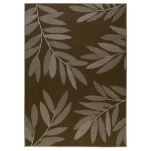 Duo Weave Indoor/Outdoor Rug - Leaves Beige - 160x230cm