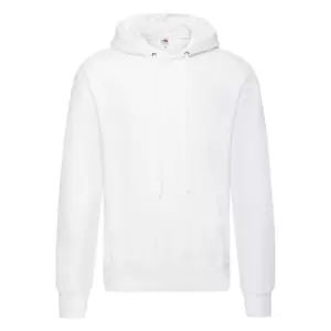 Fruit Of The Loom Mens Hooded Sweatshirt / Hoodie (XL) (White)