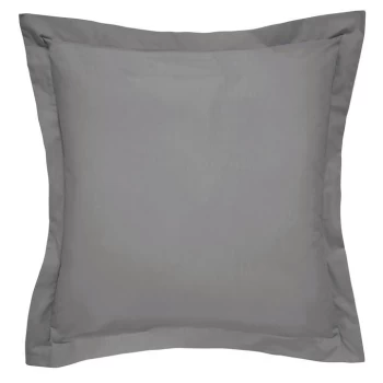 Bedeck of Belfast Fine Linens 300TC Plain Dye Square Pillowcase - CHARCOAL