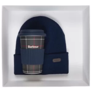 Barbour Mens Swinton Beanie and Travel Mug Set Classic One Size