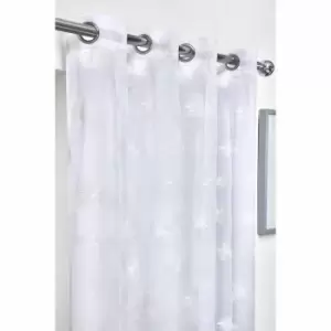 Emma Barclay Whisper Eyelet Voile Curtain 57X54" White (pair)