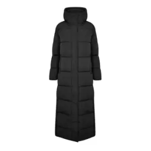 Superdry Long Line Puffer Coat - Black