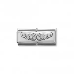 Nomination Composable Classic Double Zirconia Angel Wings Link 330732/01