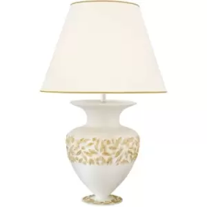 Kolarz Anfora Glass Table Lamp With Round Tapered Shade 24 Carat Gold