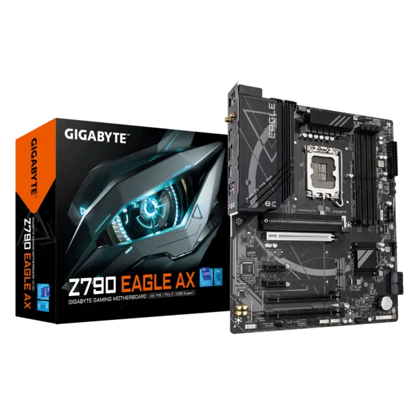 Gigabyte Z790 EAGLE AX Motherboard - Intel Core 14th Gen CPUs, 7600MHz DDR5 - Z790 EAGLE AX