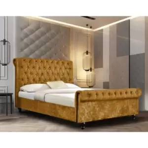 Arisa Bed King Crush Velvet Mustard