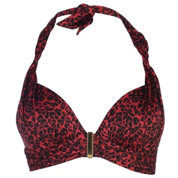 Biba Leopard Icon Sophia Bikini Top - Red