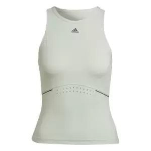 adidas HIIT 45 Seconds Fitted Tank Top Womens - Linen Green / Carbon