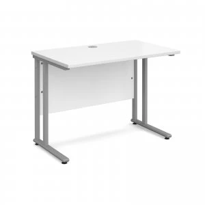 Maestro 25 SL Straight Desk 1000mm x 600mm - Silver Cantilever Frame