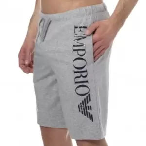 Emporio Armani Shiny Big Logo Shorts - Heather Grey L