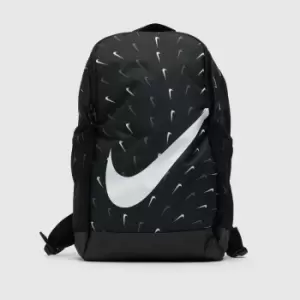 Nike Black & White Brasilia Printed Backpack