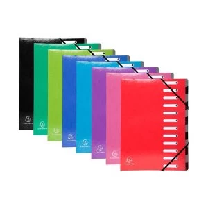 Iderama Harmonika A4 225gm2 Multipart Document File Assorted Colours Pack of 8