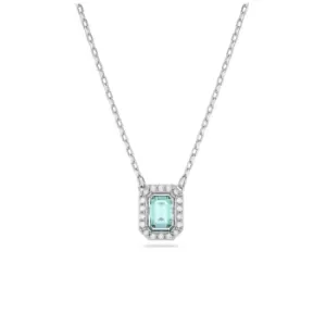 Millenia Octagon Cut Blue Rhodium Plated Necklace 5640289