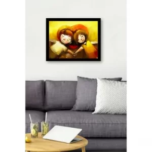 SC0934 Multicolor Decorative Framed MDF Painting