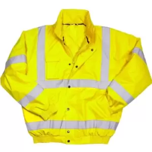 Mens Tulsa Hi-Vis Bomber Jacket (3XL) (Fluorescent Yellow) - Fluorescent Yellow - Warrior