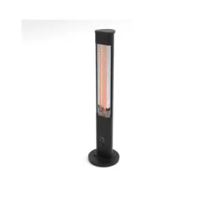 Devola Platinum 1.2kW Floor Standing Patio Heater with Remote Control IP65 Black - DVPH12PFSB