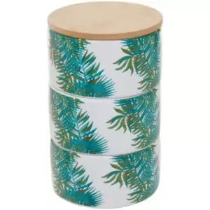 Premier Housewares Winter Palm Stackable Canister Set 3pc