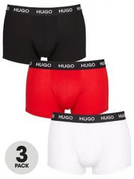 Hugo Boss 3 Pack Trunks Black/Red/White Size S Men