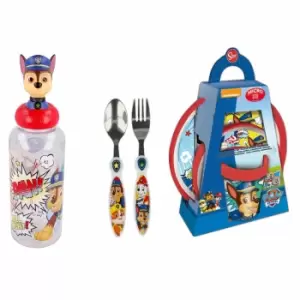 STOR Paw Patrol 3 Piece Lunch Box, 3D Bottle And Cutlery Set