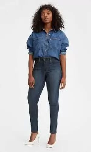 Levis 721 HIGH RISE SKINNY womens in Blue - Sizes US 26 / 32,US 27 / 32,US 28 / 32,US 29 / 32,US 27 / 34,US 28 / 34,US 29 / 34,US 25 / 32,US 30 / 34,U