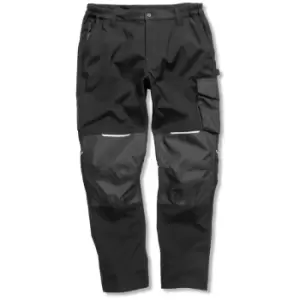 Result Mens Work-guard Slim Softshell Work Trouser (S) (Black) - Black