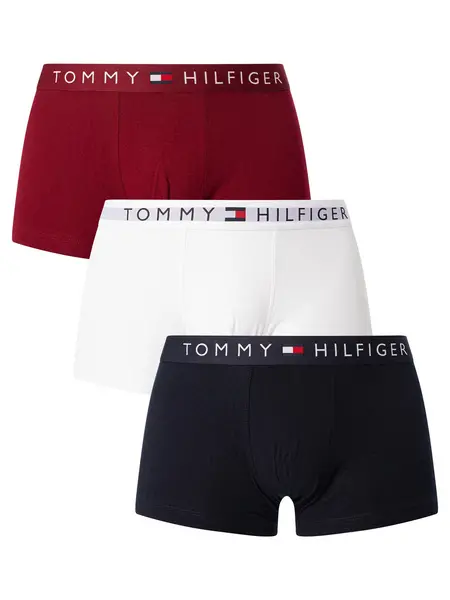 Tommy Hilfiger 3 Pack Original Trunks Desert Sky/White/Rouge XL