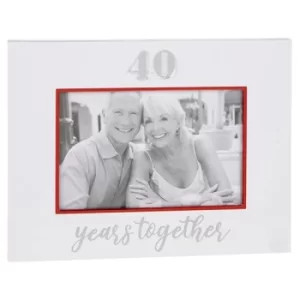 Modern 40th Anniversary Photo Frame 6x4