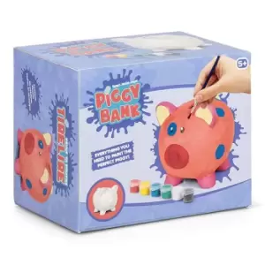 Rex Brown Paint Your Own Ceramic Piggy Bank With Brush & Six Paints